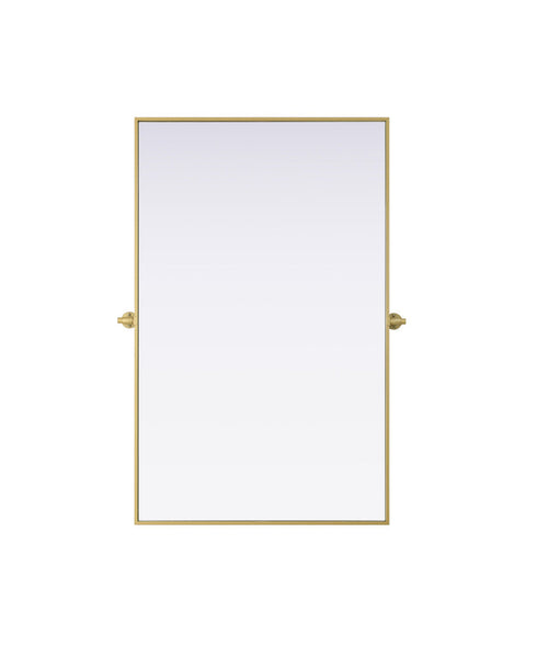 Elegant Lighting Amoura Metal Frame Mirror 48 Inch W x 30 Inch H in Brass Model: MR6H4830BRA