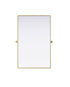 Elegant Lighting Amoura Metal Frame Mirror 48 Inch W x 30 Inch H in Brass Model: MR6H4830BRA