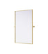 Elegant Lighting Amoura Metal Frame Mirror 48 Inch W x 30 Inch H in Brass Model: MR6H4830BRA