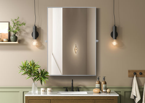 Elegant Lighting Amoura Metal Frame Mirror 48 Inch W x 30 Inch H in Silver Model: MR6H4830SIL