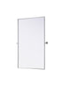Elegant Lighting Amoura Metal Frame Mirror 48 Inch W x 30 Inch H in Silver Model: MR6H4830SIL