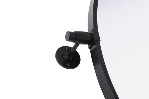 Elegant Lighting Amoura Metal Frame Round Mirror D24 Inch in Black Model: MR6G24BLK