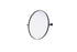 Elegant Lighting Amoura Metal Frame Round Mirror D24 Inch in Black Model: MR6G24BLK