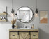 Elegant Lighting Amoura Metal Frame Round Mirror D24 Inch in Black Model: MR6G24BLK