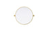 Elegant Lighting Amoura Metal Frame Round Mirror D24 Inch in Brass Model: MR6G24BRA