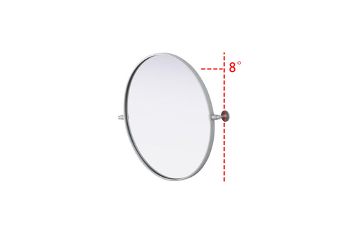 Elegant Lighting Amoura Metal Frame Round Mirror D24 Inch in Silver Model: MR6G24SIL