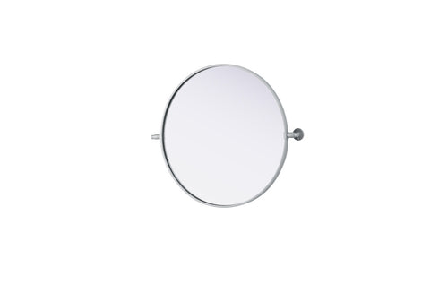 Elegant Lighting Amoura Metal Frame Round Mirror D24 Inch in Silver Model: MR6G24SIL