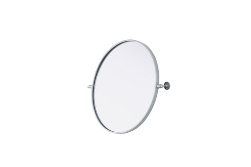 Elegant Lighting Amoura Metal Frame Round Mirror D24 Inch in Silver Model: MR6G24SIL