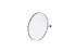 Elegant Lighting Amoura Metal Frame Round Mirror D24 Inch in Silver Model: MR6G24SIL