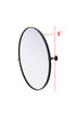Elegant Lighting Amoura Metal Frame Round Mirror D30 Inch in Black Model: MR6G30BLK