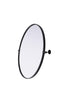 Elegant Lighting Amoura Metal Frame Round Mirror D30 Inch in Black Model: MR6G30BLK