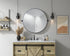 Elegant Lighting Amoura Metal Frame Round Mirror D30 Inch in Black Model: MR6G30BLK