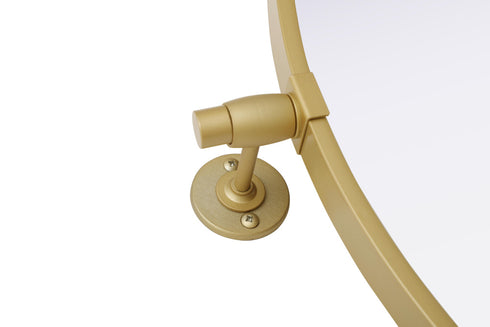 Elegant Lighting Amoura Metal Frame Round Mirror D30 Inch in Brass Model: MR6G30BRA
