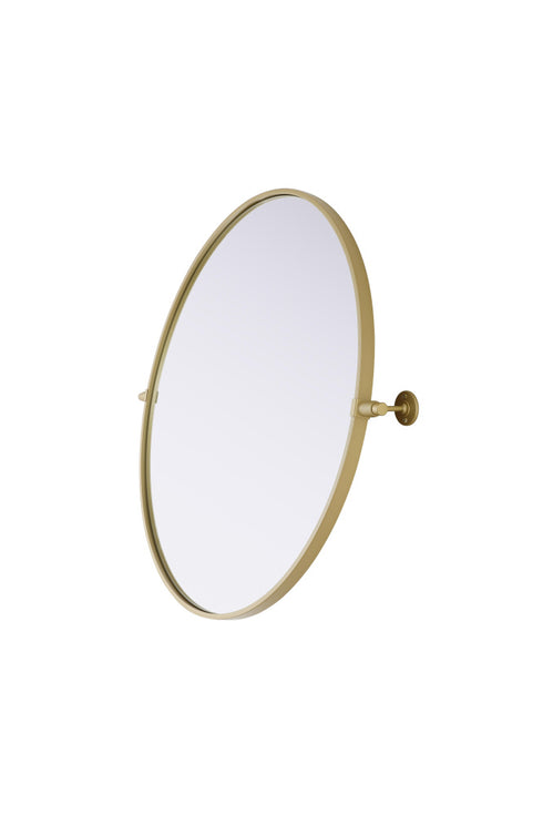 Elegant Lighting Amoura Metal Frame Round Mirror D30 Inch in Brass Model: MR6G30BRA