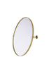Elegant Lighting Amoura Metal Frame Round Mirror D30 Inch in Brass Model: MR6G30BRA
