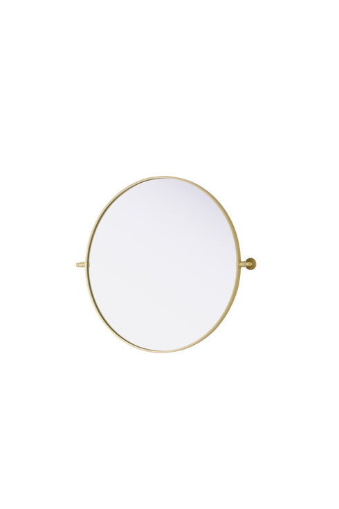 Elegant Lighting Amoura Metal Frame Round Mirror D30 Inch in Brass Model: MR6G30BRA