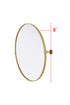 Elegant Lighting Amoura Metal Frame Round Mirror D30 Inch in Brass Model: MR6G30BRA