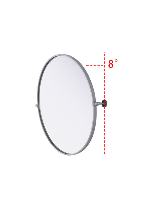 Elegant Lighting Amoura Metal Frame Round Mirror D30 Inch in Silver Model: MR6G30SIL
