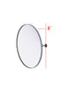 Elegant Lighting Amoura Metal Frame Round Mirror D30 Inch in Silver Model: MR6G30SIL
