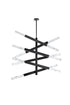Elegant Lighting Ari 12 Light Pendant L48 Inch H36 Inch L12 Black in Black and Clear Finish Model: 2085L6BK