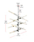 Elegant Lighting Ari 12 Light Pendant L48 Inch H36 Inch L12 Chrome in Chrome and Clear Finish Model: 2085L6C