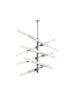 Elegant Lighting Ari 12 Light Pendant L48 Inch H36 Inch L12 Chrome in Chrome and Clear Finish Model: 2085L6C