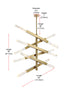 Elegant Lighting Ari 12 Light Pendant L48 Inch H36 Inch L12 Satin Gold in Satin Gold and Clear Finish Model: 2085L6SG