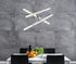 Elegant Lighting Ari 6 Light Pendant L48 Inch H19 Inch L6 Chrome in Chrome and Clear Finish Model: 2085L3C