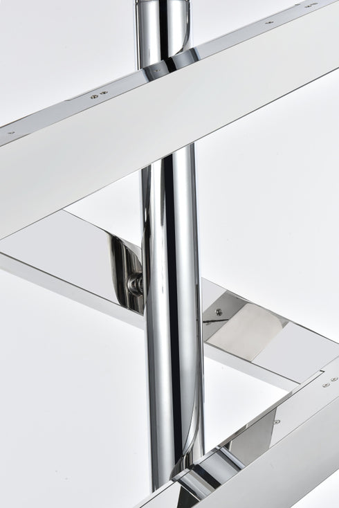 Elegant Lighting Ari 6 Light Pendant L48 Inch H19 Inch L6 Chrome in Chrome and Clear Finish Model: 2085L3C