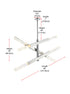 Elegant Lighting Ari 6 Light Pendant L48 Inch H19 Inch L6 Chrome in Chrome and Clear Finish Model: 2085L3C