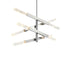 Elegant Lighting Ari 8 Light Pendant L48 Inch H22 Inch L8 Chrome in Chrome and Clear Finish Model: 2085L4C
