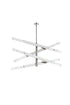 Elegant Lighting Ari 8 Light Pendant L48 Inch H22 Inch L8 Chrome in Chrome and Clear Finish Model: 2085L4C