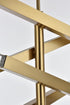 Elegant Lighting Ari 8 Light Pendant L48 Inch H22 Inch L8 Satin Gold in Satin Gold and Clear Finish Model: 2085L4SG