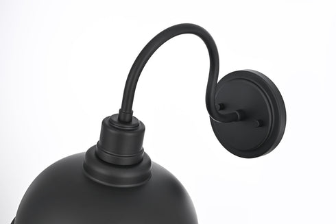 Elegant Lighting Aron 1 Light Wall Sconce W9.5 Inch xH11 Inch xE14 Inch in Black Model: OD801W11BK