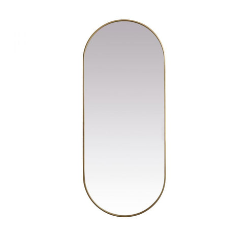 Elegant Lighting Asha Metal Frame Oval Mirror 30x72 Inch in Black Model: MR2A3072BLK
