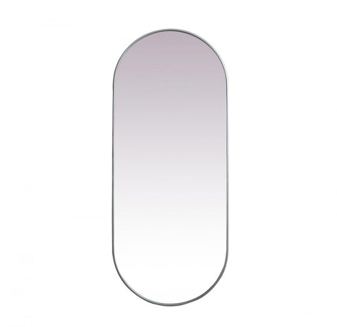 Elegant Lighting Asha Metal Frame Oval Mirror 30x72 Inch in Black Model: MR2A3072BLK