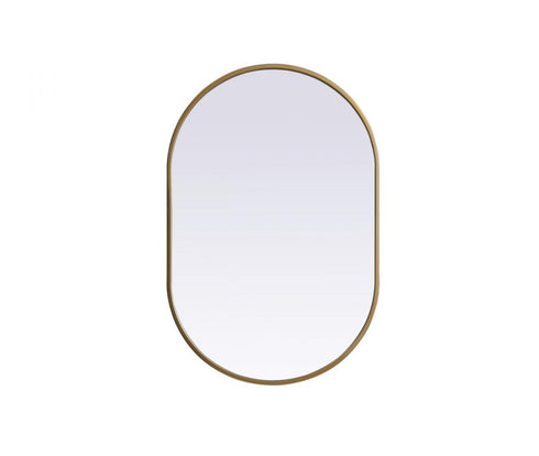 Elegant Lighting Asha Metal Frame Oval Mirror 30x72 Inch in Black Model: MR2A3072BLK