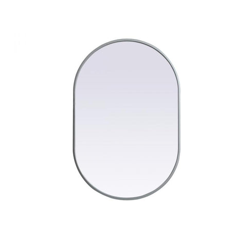 Elegant Lighting Asha Metal Frame Oval Mirror 30x72 Inch in Black Model: MR2A3072BLK