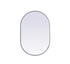 Elegant Lighting Asha Metal Frame Oval Mirror 30x72 Inch in Black Model: MR2A3072BLK