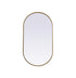 Elegant Lighting Asha Metal Frame Oval Mirror 30x72 Inch in Black Model: MR2A3072BLK
