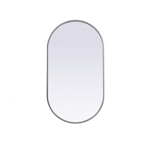 Elegant Lighting Asha Metal Frame Oval Mirror 30x72 Inch in Black Model: MR2A3072BLK