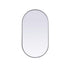 Elegant Lighting Asha Metal Frame Oval Mirror 30x72 Inch in Black Model: MR2A3072BLK