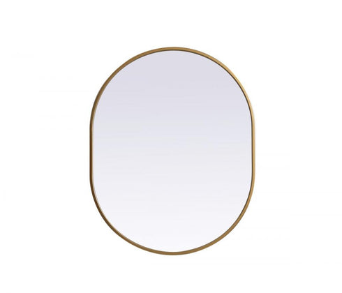 Elegant Lighting Asha Metal Frame Oval Mirror 30x72 Inch in Black Model: MR2A3072BLK