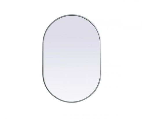 Elegant Lighting Asha Metal Frame Oval Mirror 30x72 Inch in Black Model: MR2A3072BLK