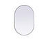 Elegant Lighting Asha Metal Frame Oval Mirror 30x72 Inch in Black Model: MR2A3072BLK