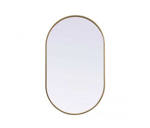 Elegant Lighting Asha Metal Frame Oval Mirror 30x72 Inch in Black Model: MR2A3072BLK