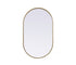 Elegant Lighting Asha Metal Frame Oval Mirror 30x72 Inch in Black Model: MR2A3072BLK