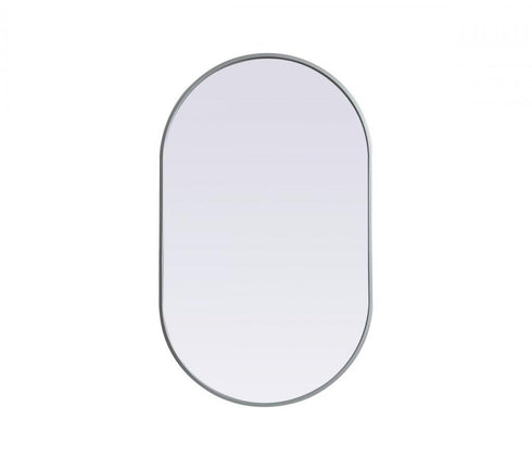 Elegant Lighting Asha Metal Frame Oval Mirror 30x72 Inch in Black Model: MR2A3072BLK
