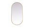 Elegant Lighting Asha Metal Frame Oval Mirror 30x72 Inch in Black Model: MR2A3072BLK