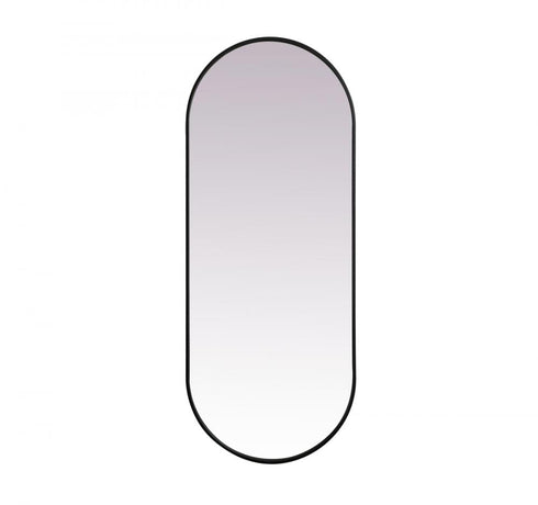 Elegant Lighting Asha Metal Frame Oval Mirror 30x72 Inch in Black Model: MR2A3072BLK